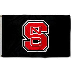 NC State Wolfpack Black Block S 3X5 Flag