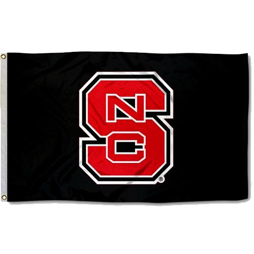 NC State Wolfpack Black Block S 3X5 Flag