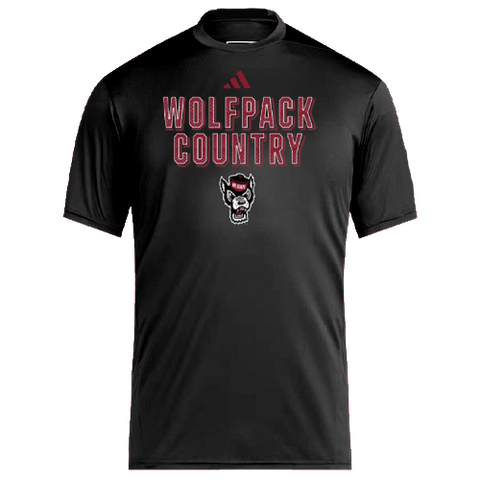 NC State Wolfpack Adidas Black Wolfpack Country Pregame T-Shirt