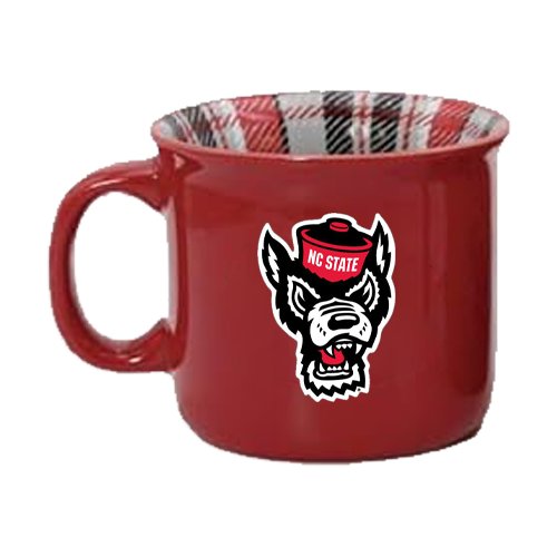 NC State Wolfpack 23oz Red Big Camper Logos Relief Mug