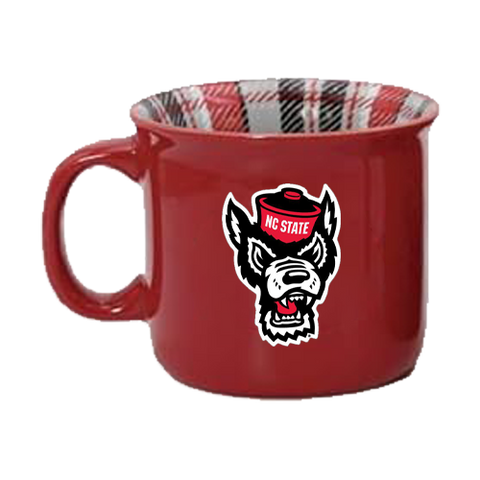 NC State Wolfpack 23oz Red Big Camper Logos Relief Mug