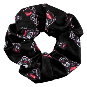 NC State Wolfpack Black Wolfhead All Over Scrunchie