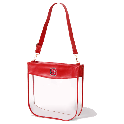 NC State Wolfpack Red Block S Kate Clear Purse