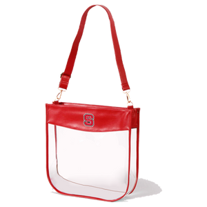 NC State Wolfpack Red Block S Kate Clear Purse