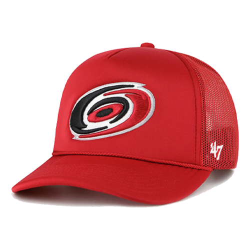 Carolina Hurricanes Red Foam Bill Mesh 47' Trucker Hat