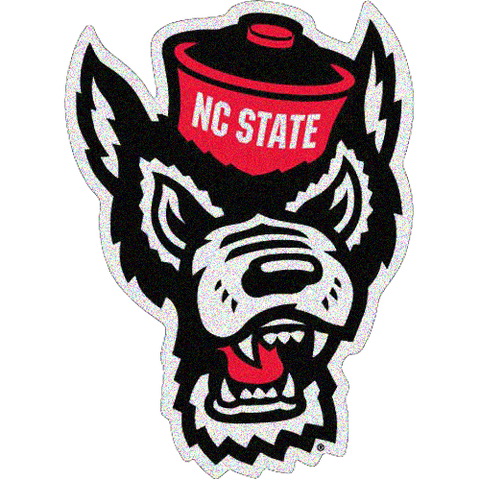 NC State Wolfpack 3" Glitter Wolfhead Magnet