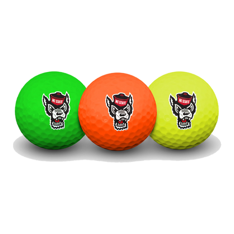 NC State Wolfpack Multi-Color Golf Ball 3-Pack