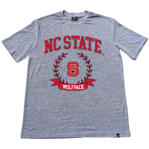 NC State Wolfpack Heather Grey Block S Flex Fit T-Shirt