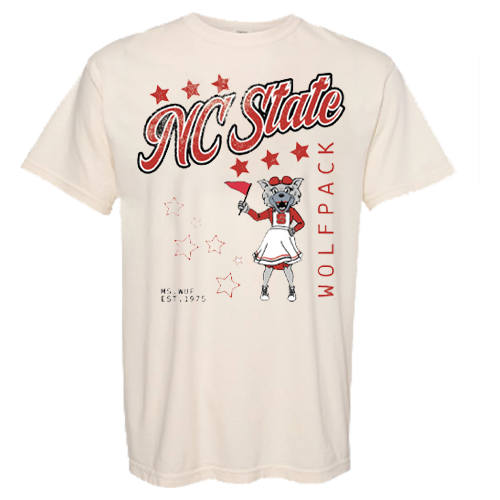 NC State Wolfpack Girl Tribe Eggshell Go NC State Ms. Wuf Youth T-shirt