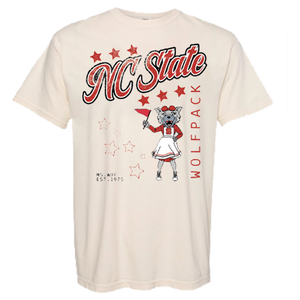 NC State Wolfpack Girl Tribe Eggshell Go NC State Ms. Wuf Youth T-shirt