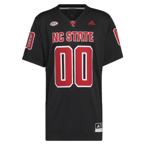 NC State Wolfpack adidas Black #00 Premier Football Jersey