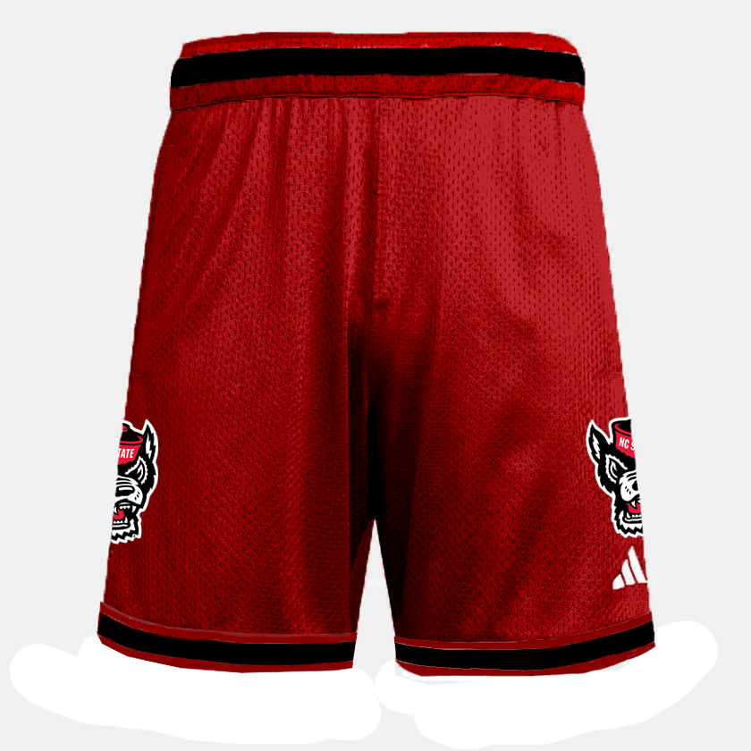 NC State Wolfpack adidas Red 2024 Wolfhead Swingman Shorts