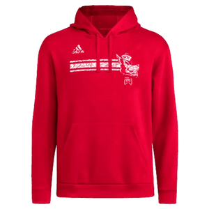 NC State Wolfpack Adidas Slobbering Wolf Red Hooded Sweatshirt