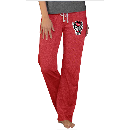 NC State Wolfpack Women's Heathered Red Wolfhead Quest Knit Pants