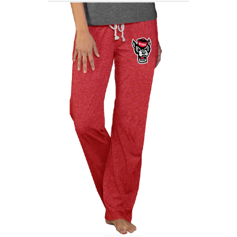 NC State Wolfpack Women's Heathered Red Wolfhead Quest Knit Pants