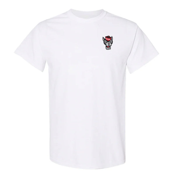 NC State Wolfpack White Wolfhead Ripken T-Shirt