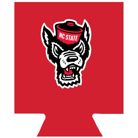 NC State Wolfpack Red Wolfhead Insulated Can Koozie