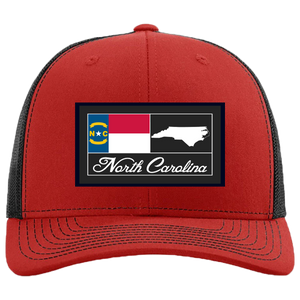 State of North Carolina Woven Patch Red and Black Richardson Hat