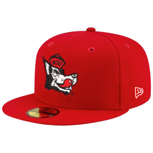 NC State Wolfpack New Era 59Fifty Red Slobbering Wolf Fitted Hat