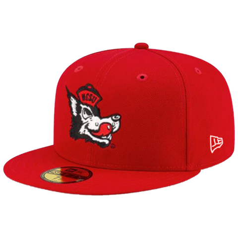 NC State Wolfpack New Era 59Fifty Red Slobbering Wolf Fitted Hat