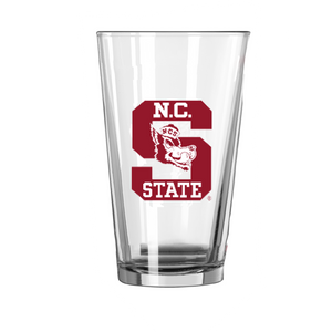 NC State Wolfpack 16 oz Vault Slobbering Wolf Gameday Pint Glass