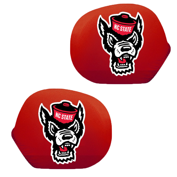 NC State Wolfpack Red Wolfhead Side Mirror Covers