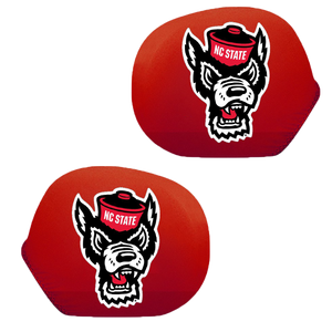 NC State Wolfpack Red Wolfhead Side Mirror Covers