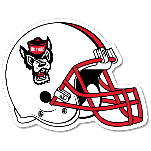 NC State Wolfpack White Wolfhead Football Helmet Decal