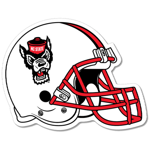 NC State Wolfpack White Wolfhead Football Helmet Decal