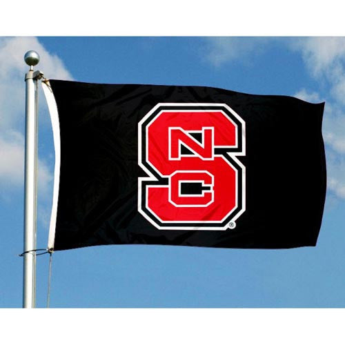 NC State Wolfpack Black Block S 3X5 Flag