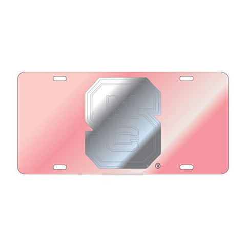 NC State Wolfpack Block S Pink License Plate