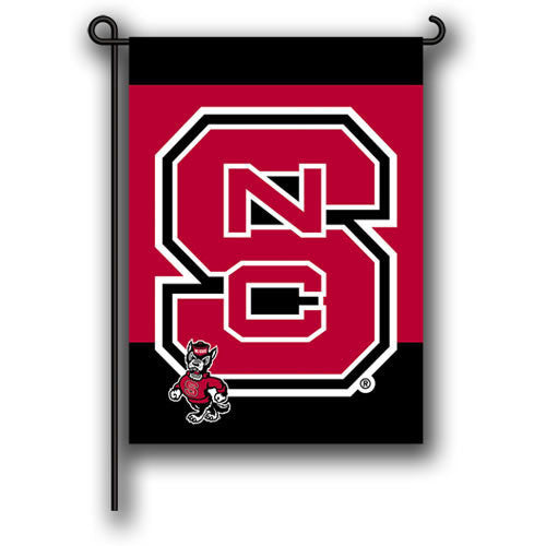 College Flags & Banners Co. North Carolina State Wolfpack House Divided  Garden Flag