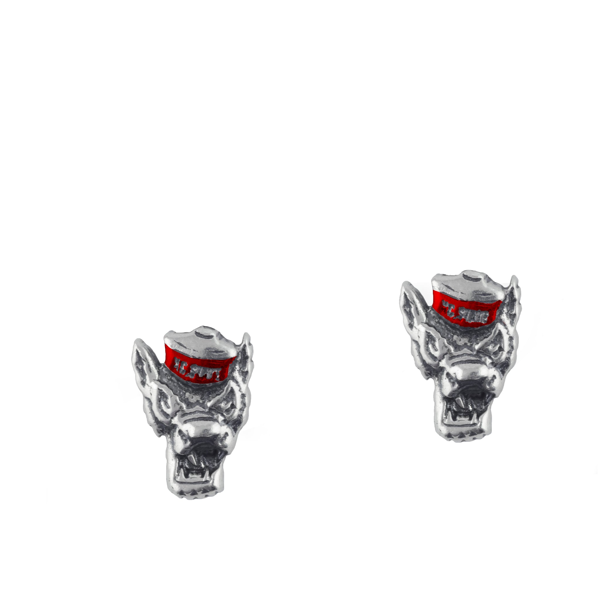 NC State Wolfpack Dayna U Wolfhead Post Earrings