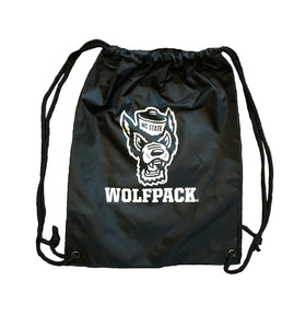 NC State Wolfpack Black Heavy Duty Drawstring Backpack Red and White Shop