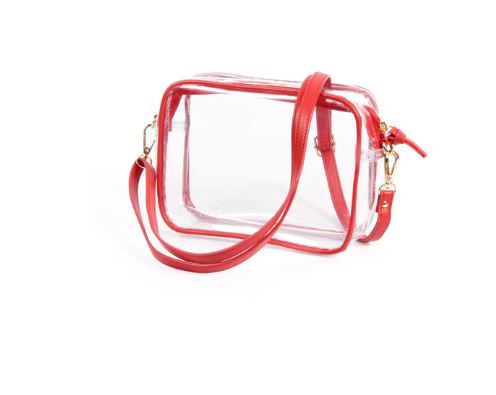 Desden Red Soho Clear Purse