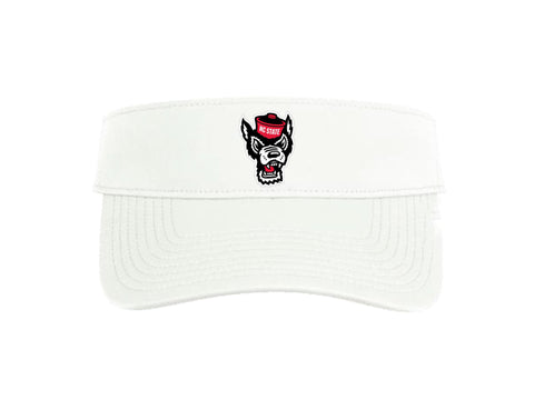 NC State Wolfpack Adidas White Wolfhead Visor