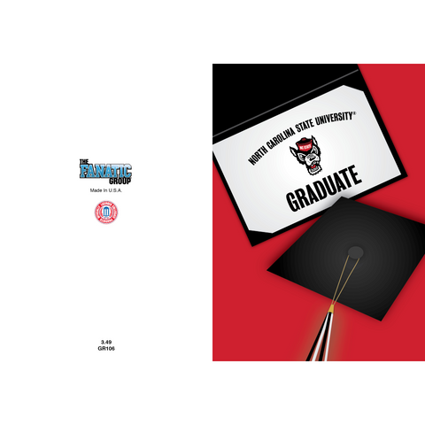 NC State Wolfpack Graduation Cap Card