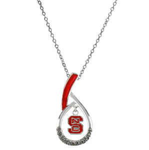 NC State Wolfpack Tear Drop Block S Necklace